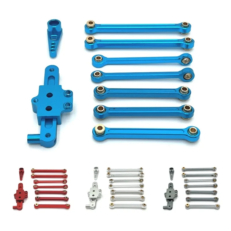 Wltoys 124006 12423 12427 12428 12429 Metal Upgrade Parts Kit Steering Assembly Link Rod Servo Arm 1/12 RC Car Accessories