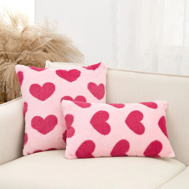 Ins عيد الحب القلب المخدة الفاخرة مريحة أفخم وسادة أريكة القضية قسط بوتيك BnB وسادة غطاء ديكور المنزل #5