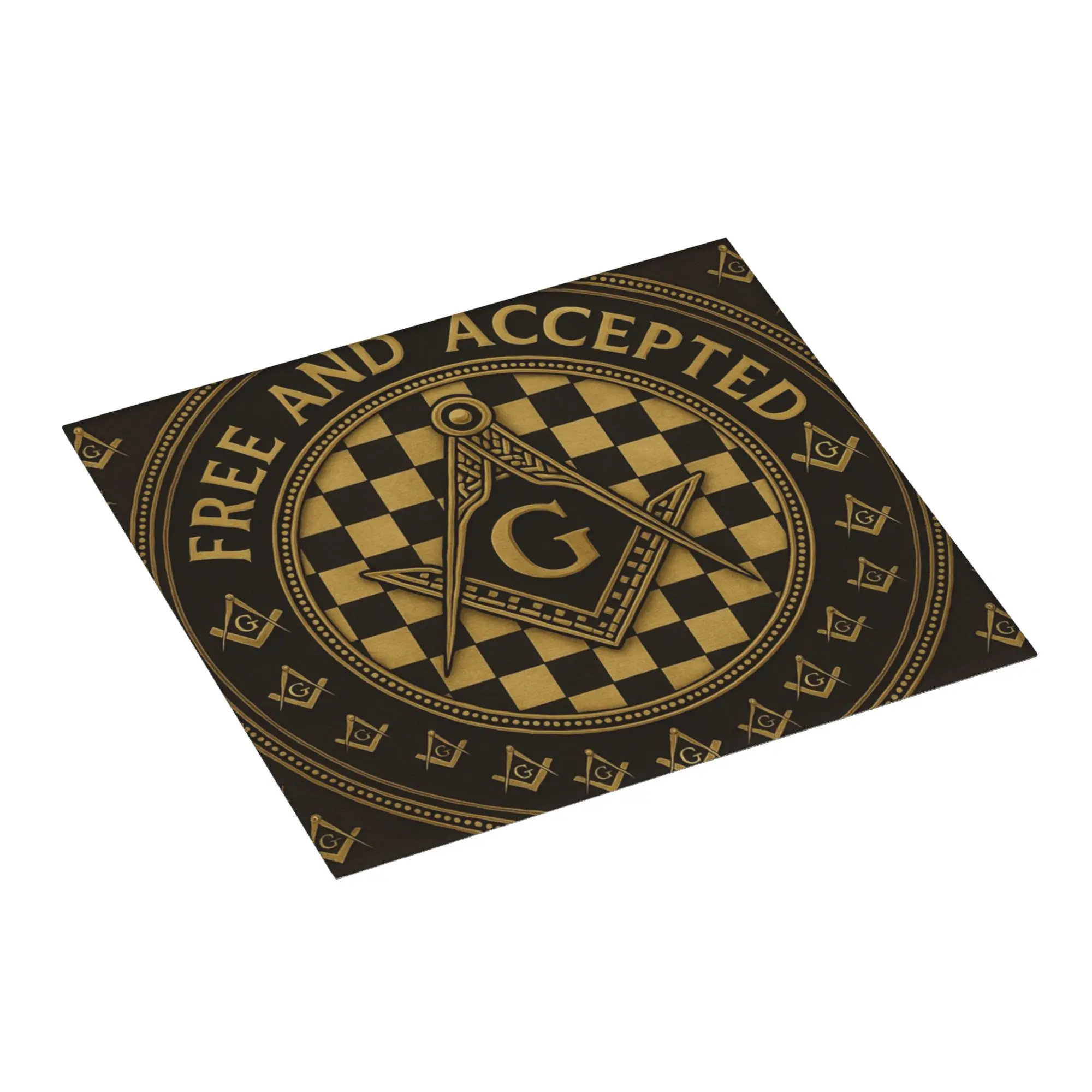 Drying Mat For Kitchen Freemasonry Freemason Masonic Symbol Water Absorbent Waterproof On Slip Kitchen Counter Protector Mat