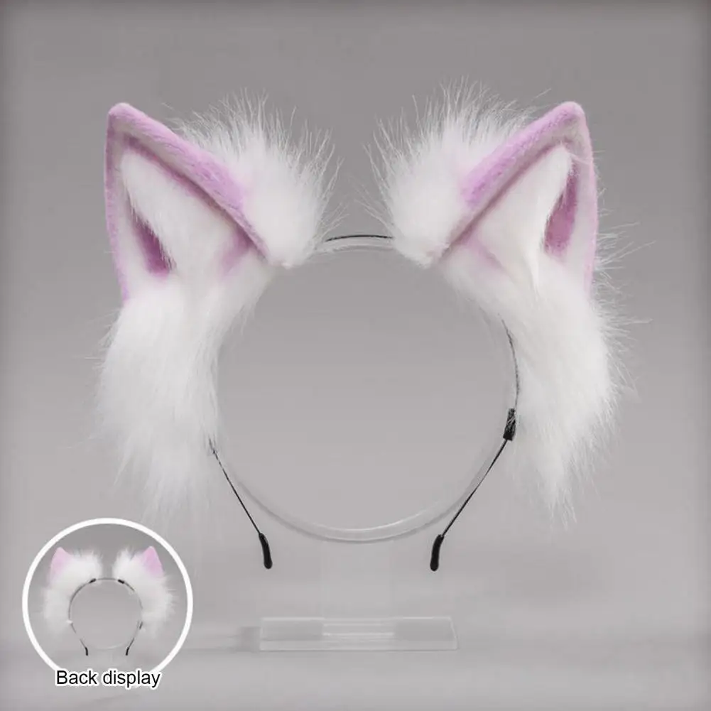 

Imitation Fox Fur Hairband With Cat Ears Plush Style Role-Playing Dress-Up Handmade Headband Cosplay Props