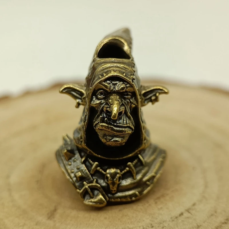 Goblin Humanoid Organism Brass Knife Beads EDC DIY Paracord Woven Bracelets Lanyard Pendants Accessories Outdoor Tool Hangings