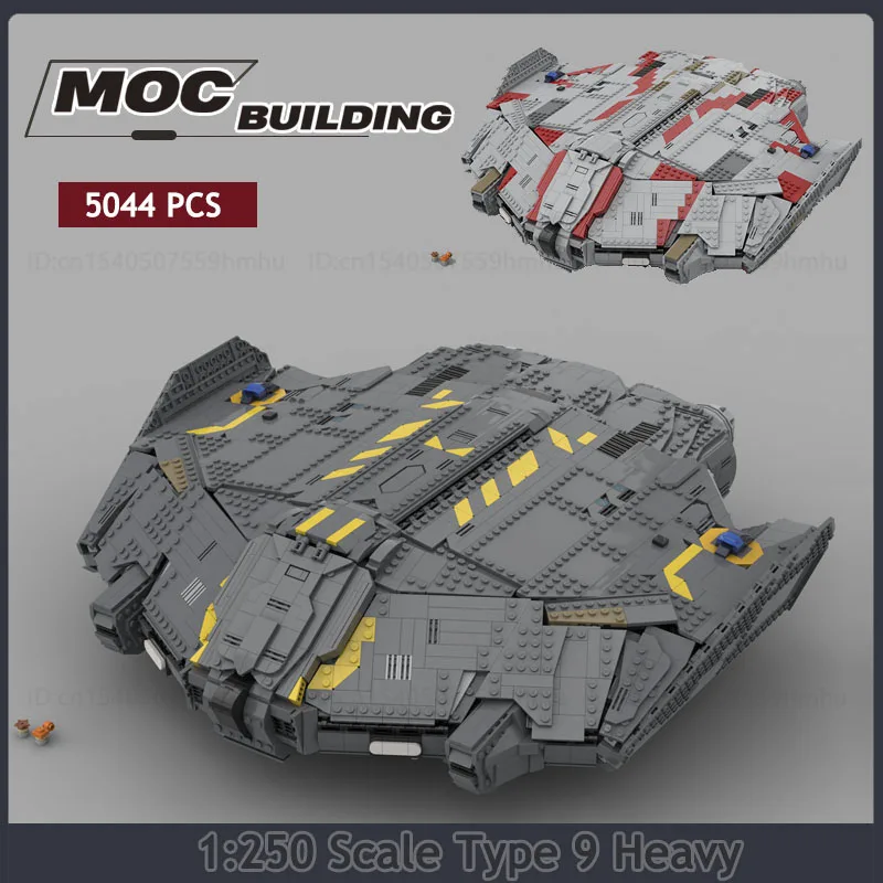 Space MOC 1:250 scale Type 9 Heavy Building Blocks Technology Bricks DIY Assembly Science Educational Toys Display Model Collect