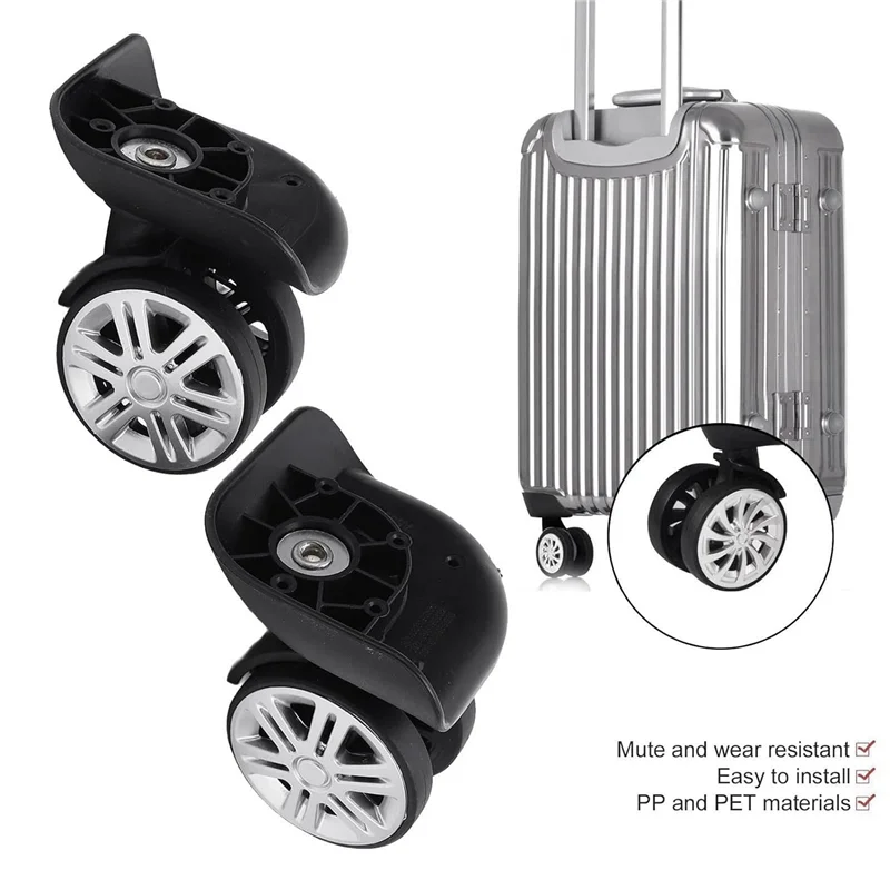ABUN-For London Fog Kit Rodinha Mala Substituicao Para Rodas De Malastravel,2 Pair A65 Luggage Replacement Wheels view 3