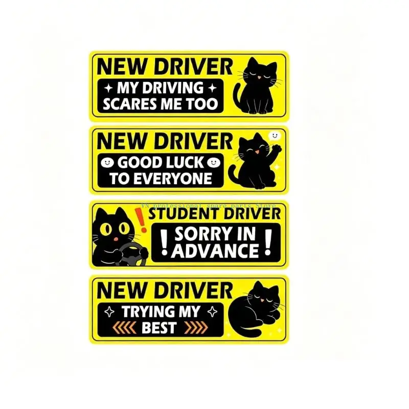 41XA Quick Detach Adhesive Reflective Decal For Novice Driver