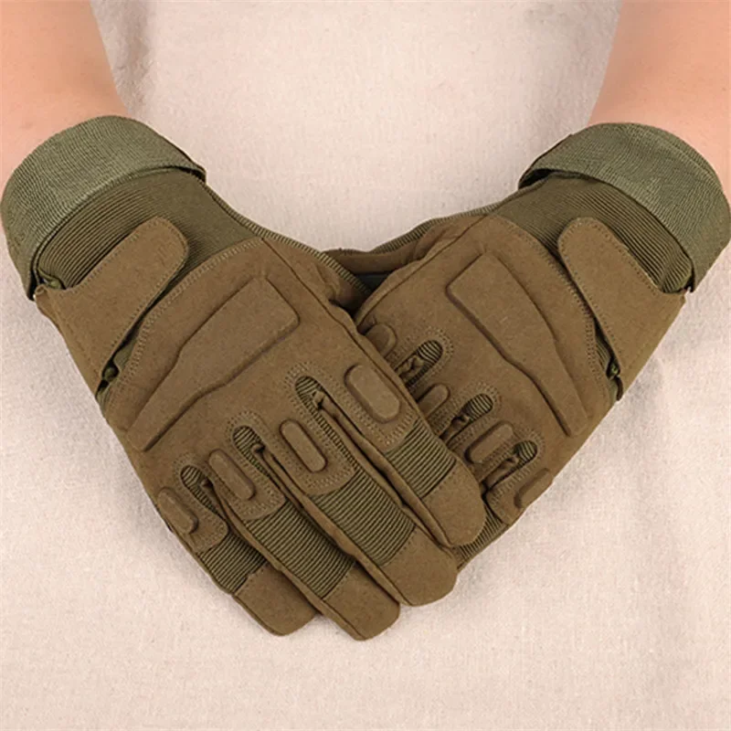 Full Finger Gloves Men Outdoor Hard Knuckle Sports Combat Shooting Airsoft Gloves Male Antiskid Hunting Paintball Bicycle Gloves