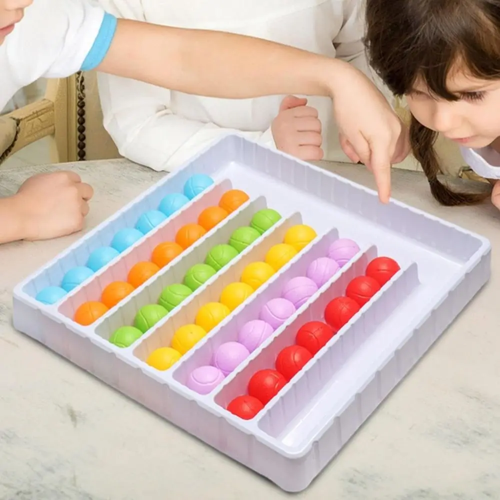 Juego de mesa educativo Montessori para niños, bolas de Color de retorno de juego divertido, pelota de clasificación atractiva, interacción entre padres e hijos