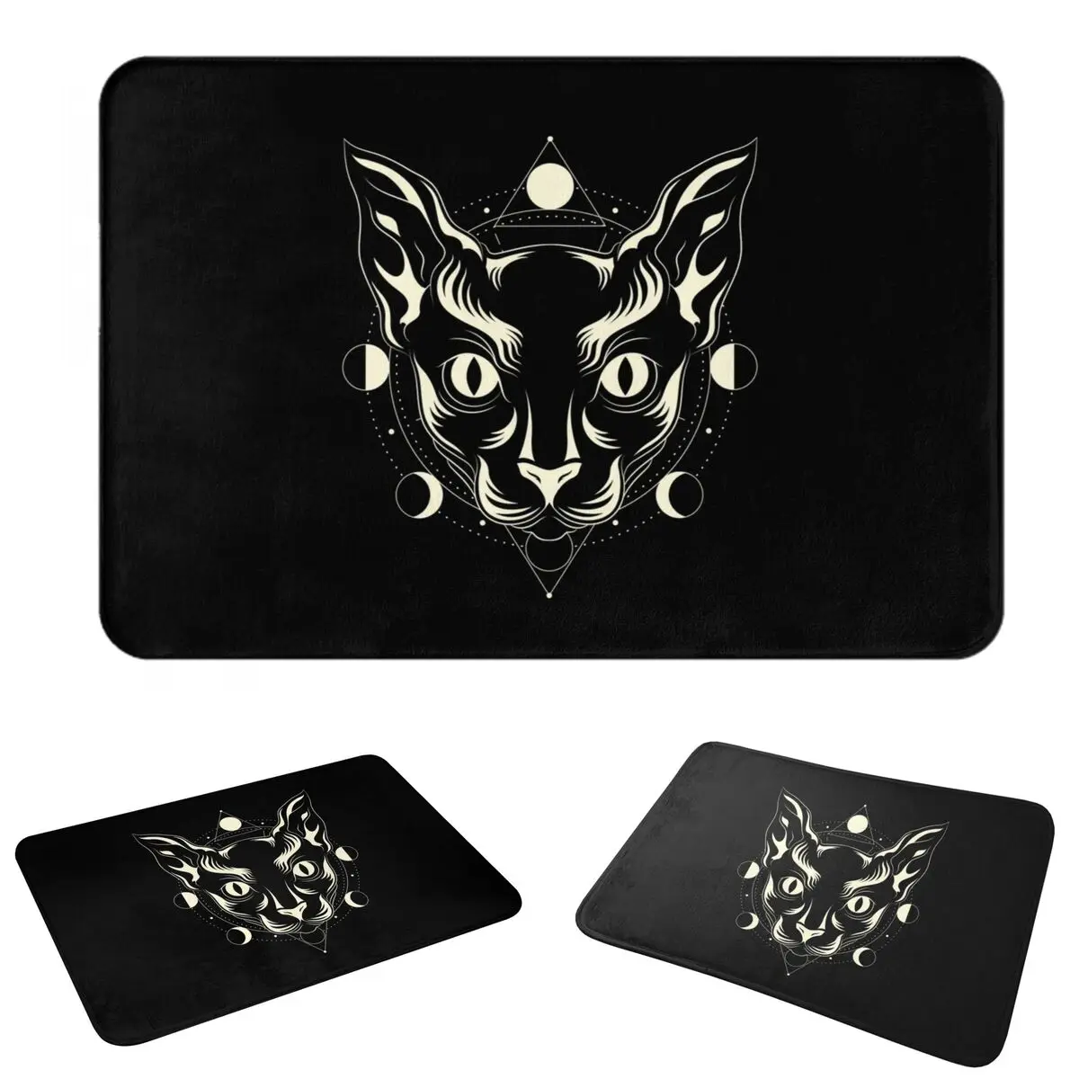 Pagan Egyptian Sphynx Cat Anti-slip Doormat Floor Mat Absorbent Mat Carpet Rug for Kitchen Entrance Home Living room Footpad Mat
