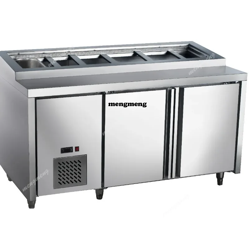 Commercial Fresh Keeping Equipment Pizza Sandwiches Sushi Salad Making Table Counter Refrigeration