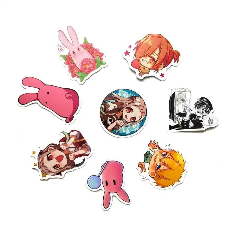 50pcs Toilet Bound Jibaku Shounen Hanako Kun Yugi Amane Nene Kou Cosplay Trunk Surface Waterproof Stickers Decoration Prop