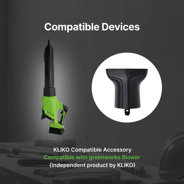 Wide Flat Nozzle Tip Leaf Blower Attachment Compatible with Greenworks Blower, Wide Airflow Nozzle Garden Power Tool Accessory