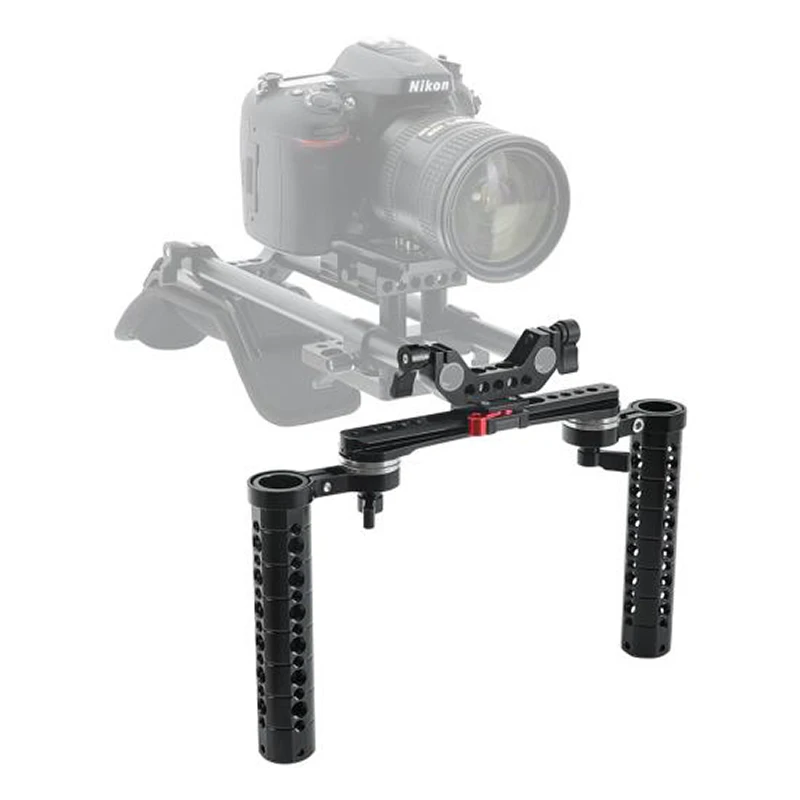 HDRIG Handgrip Pair Rig With ARRI Rosette M6 Mount &15mm Rod Clamp For Shoulder Mount Rig