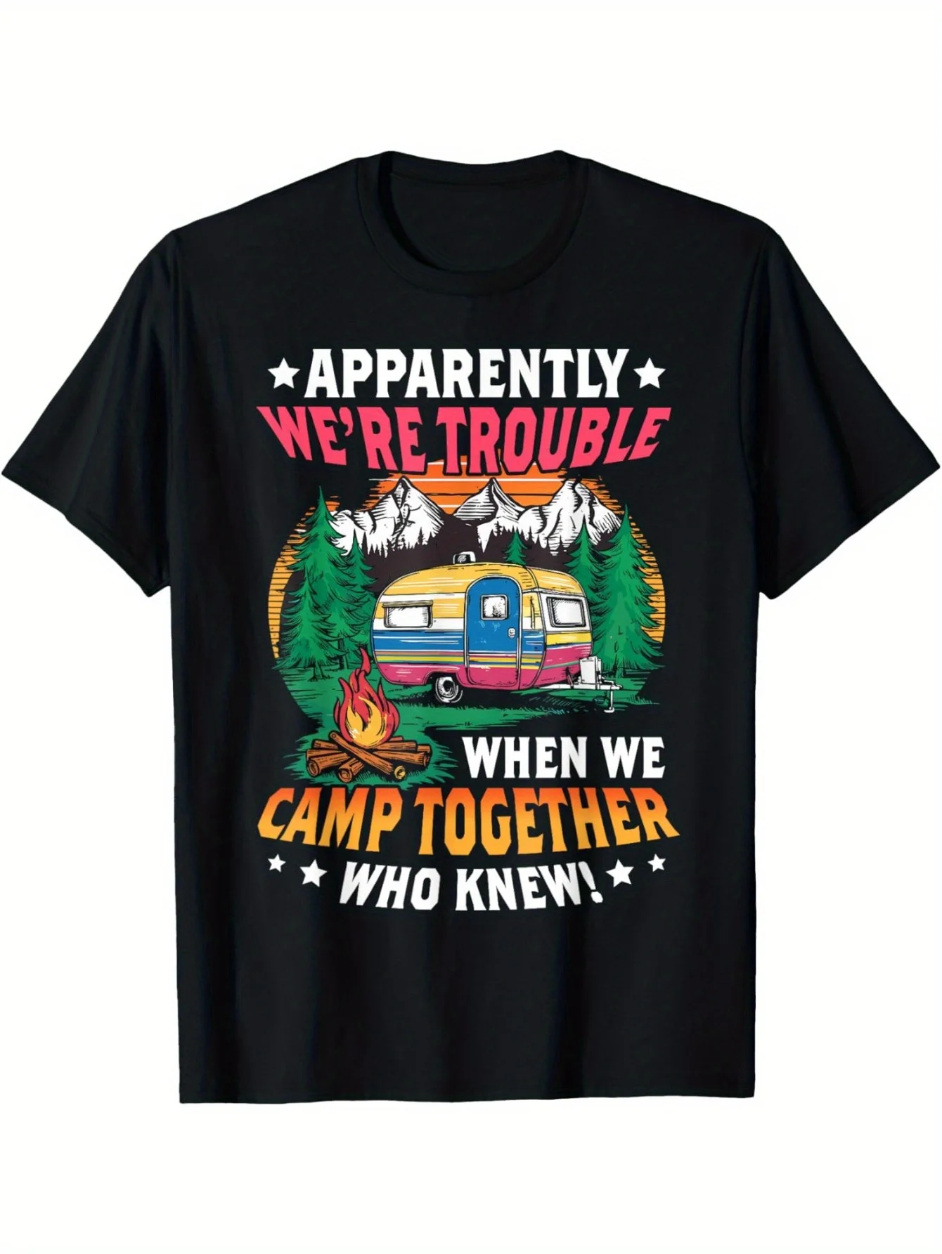 Funny camping friends matching camping cam girls women men T-Shirt