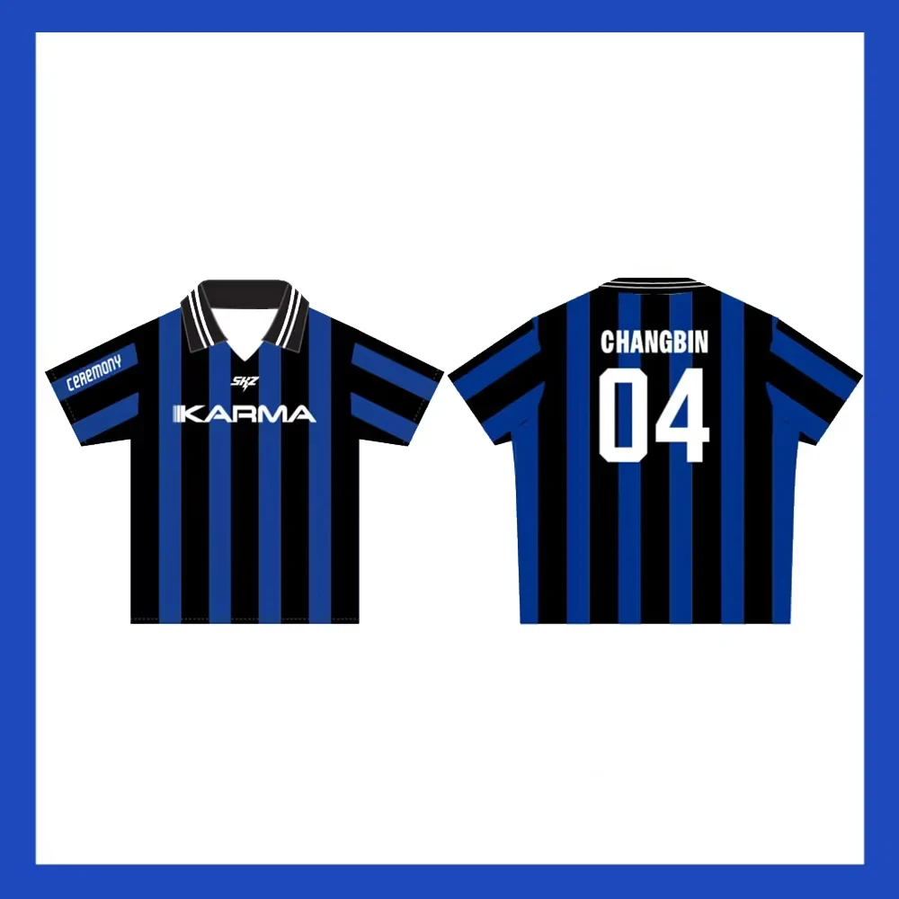 Stay KARMA Album Fans Jersey Support Shirts FELIX BANGCHAN HYUNJIN Streetwear Loose Clothes Tshirt Short Sleeve Tops T-shirt