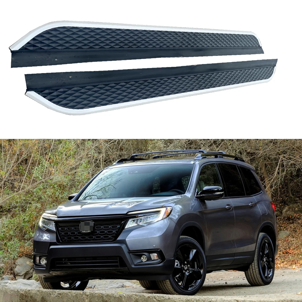 2PCS Side Step fits for Honda Passport 2017 2018 2019 2020 2021 2022 2023 2024 Running Board Nerf Bars Stairs Aluminium Pedal