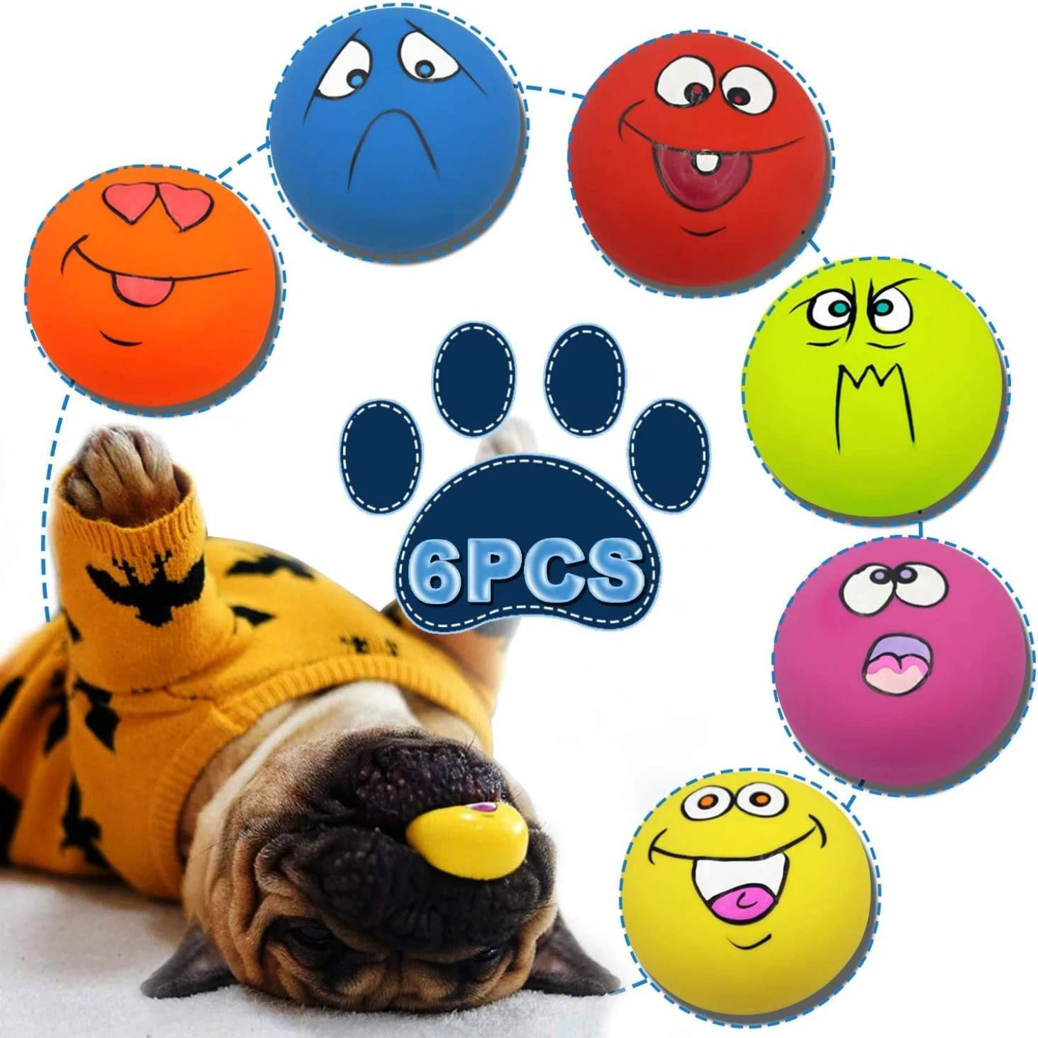 Guaranteed to bring joy and have their tails wagging happily, these high-quality, lively, and engaging squeaky balls for pets ar