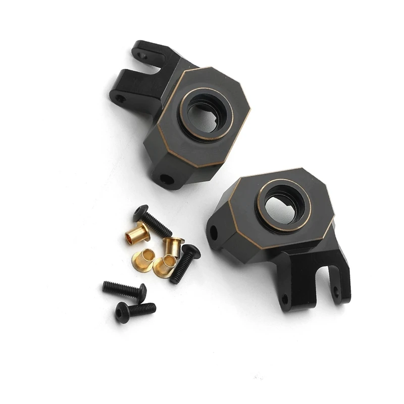 Acessórios de substituição para modelo de simulação 1/10 carro axial scx10pro latão axi03028 quadro preto ouro copo direção 1 par