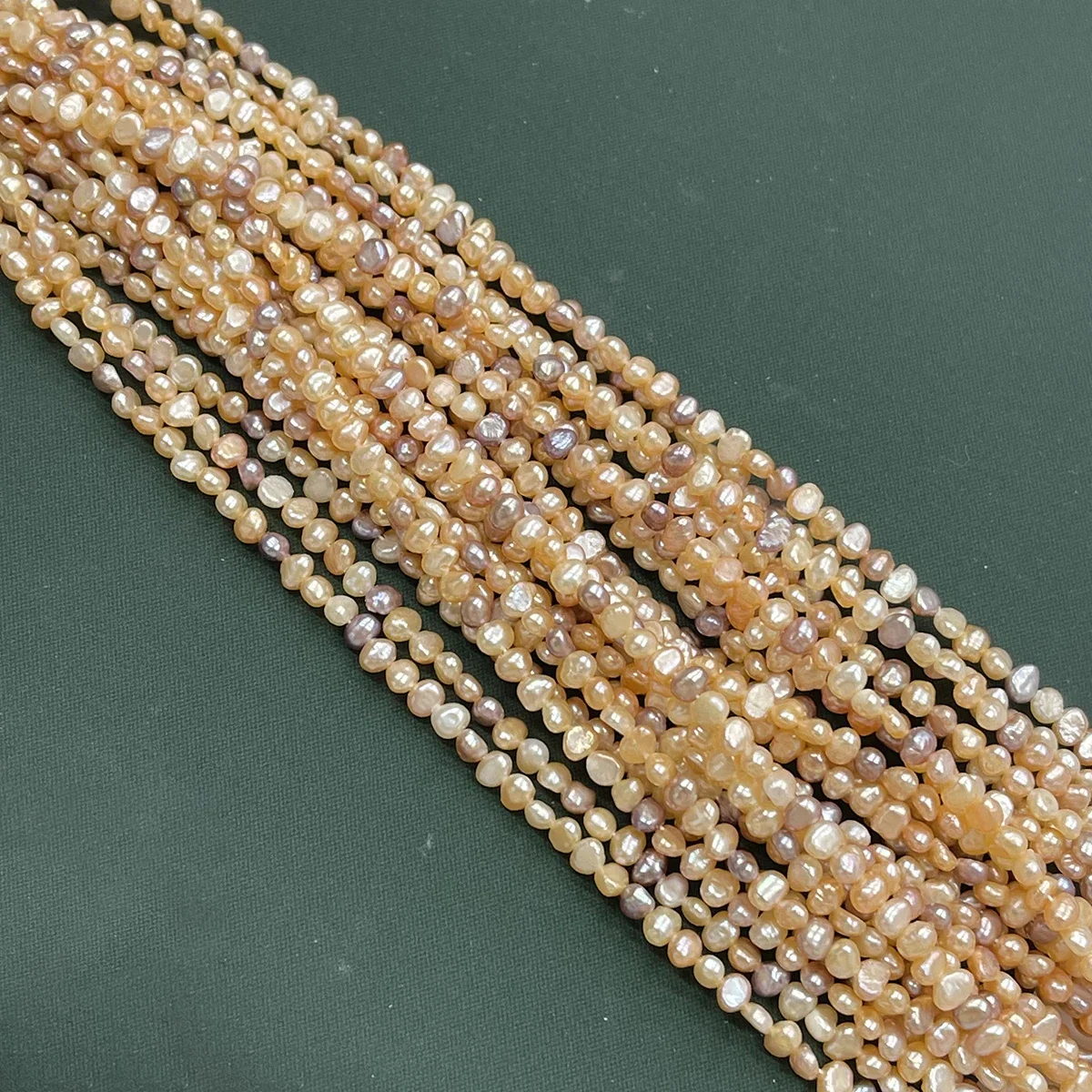 4-5mm Unregelmäßige Natürliche Süßwasserperlen, Halbfertige Perlenstränge für DIY Halsketten Armbänder Schmuckherstellung Zubehör – Detail 12