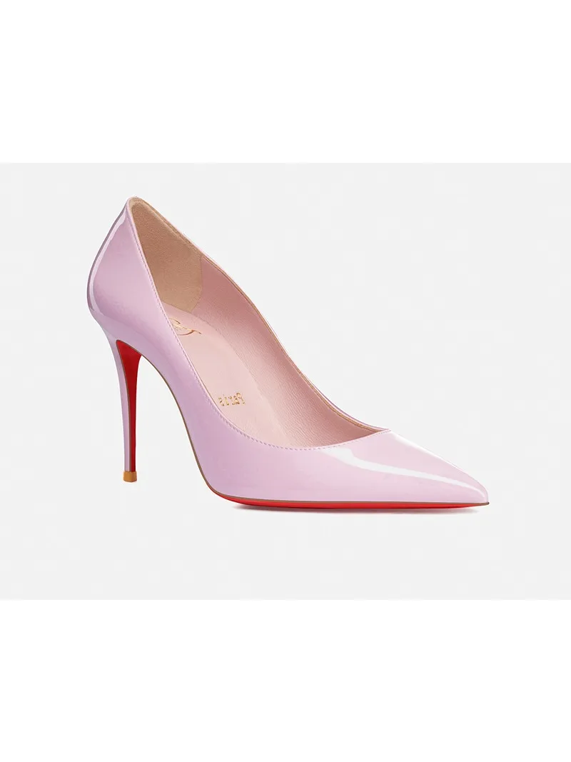 Spring new pink pointed toe high-heeled slim heel professional temperament socialite fairy handmade single shoe