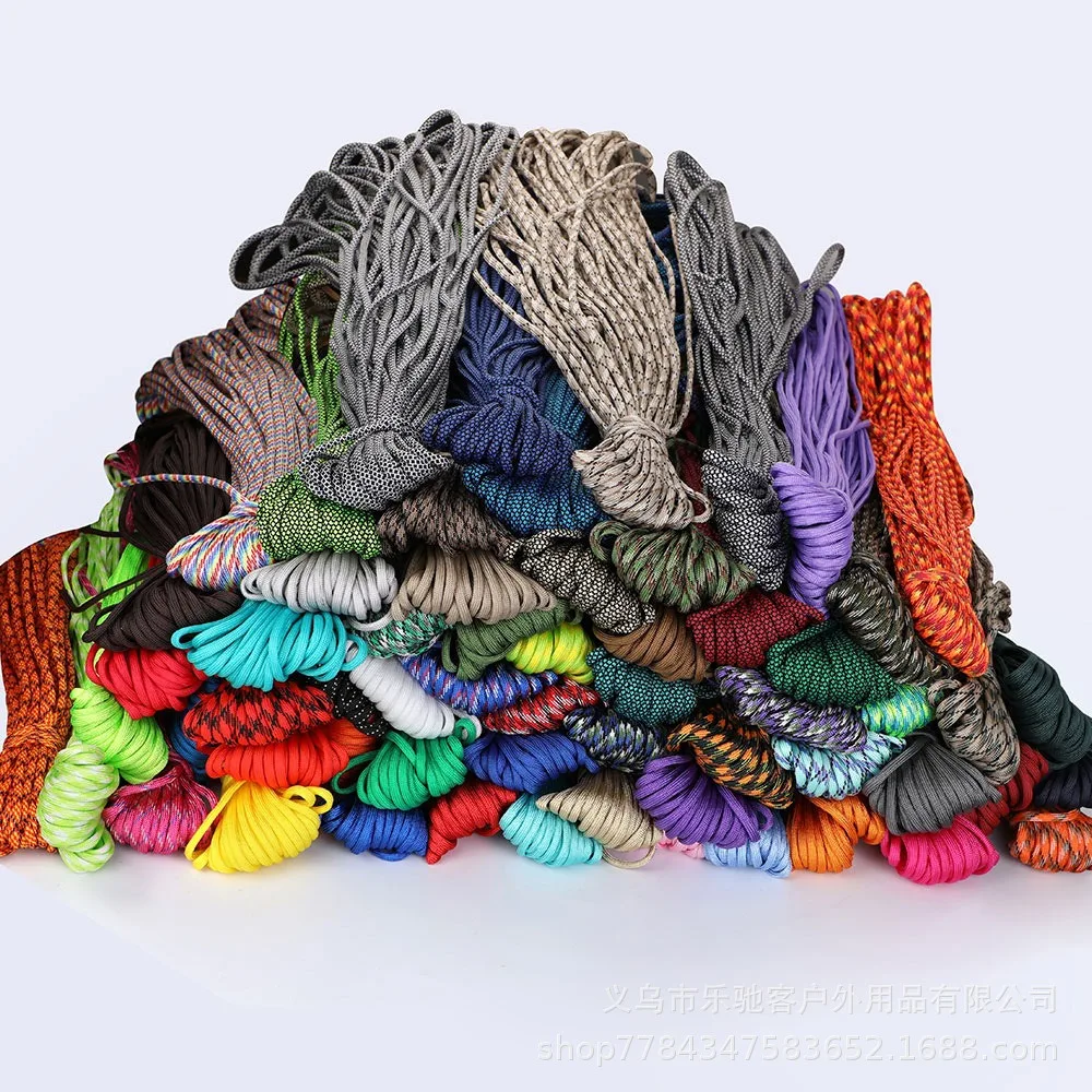 7-adriges 550 Paracord Seil 30 m Durchmesser 4mm für Outdoor-Camping Überleben Lanyard Fallschirm schnur Wander zelt Zubehör – Detail 5