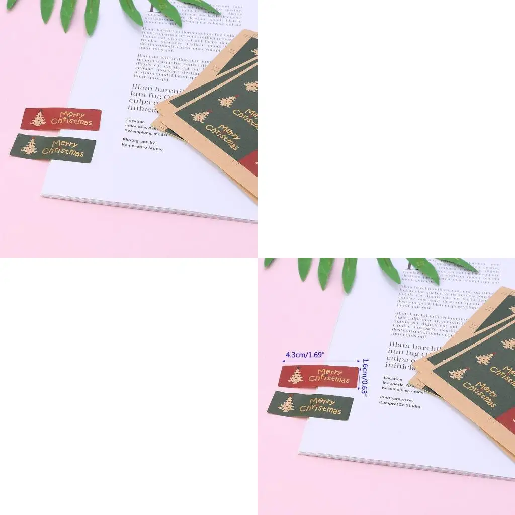 

Multifunctional Red Christmas Stickers 500Pcs/Roll Xmas Gift Box Wrapping Tag Sticker School Class Reward Party Supplies