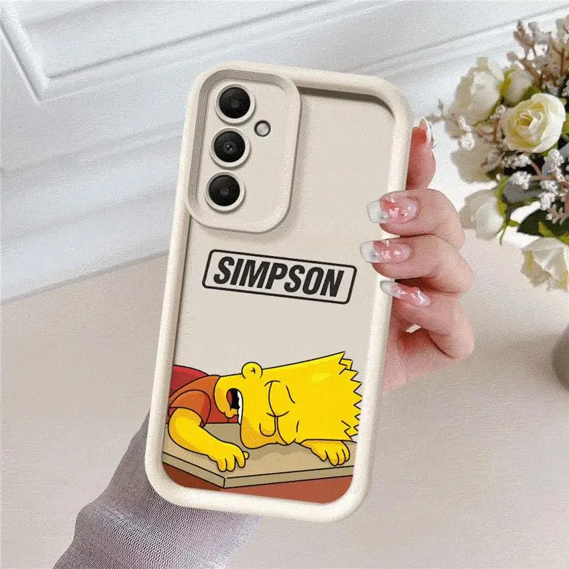 Case For Samsung A54 A52 A14 A53 A12 A13 A23 A71 A34 A51 A13 A33 A15 A32 A22 A55 A24 Silicone Phone Case Disney Funny Simpson