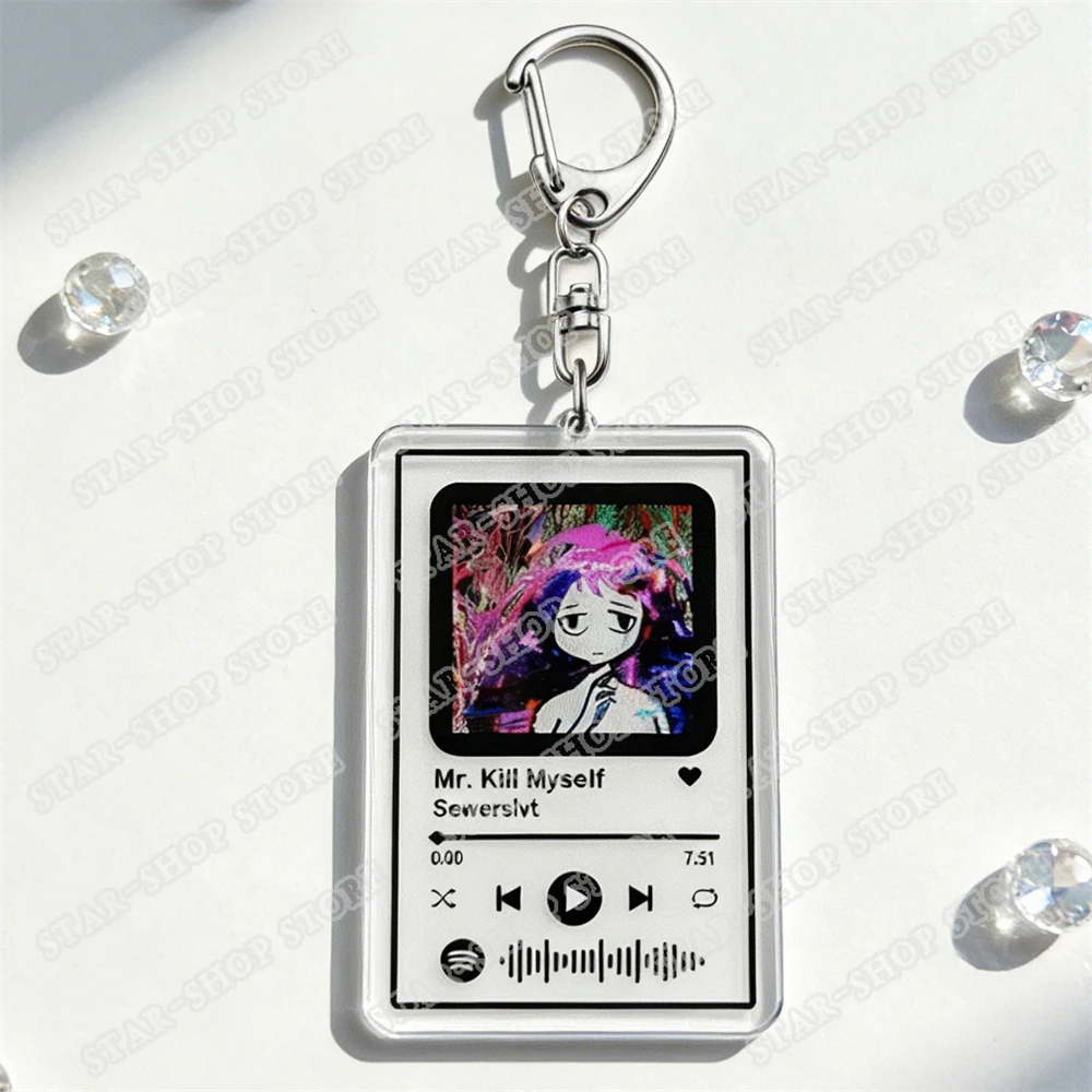 Hot Cynthoni Sewerslvt Breakcore Anime Music Keychains for Women Accessories Bag Mr. Kill Myself Song Keying Jewelry Fans Gifts