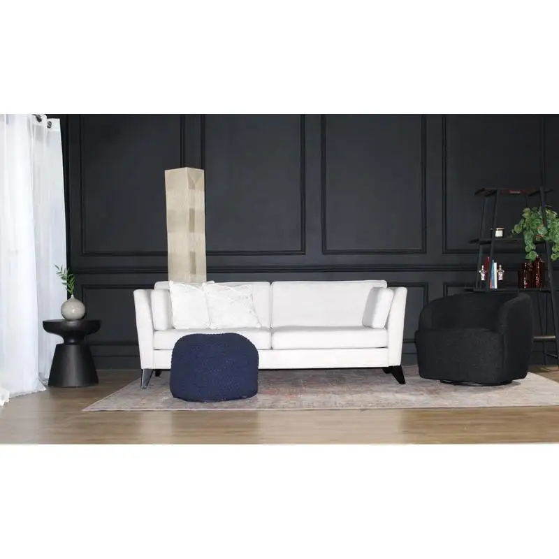 

Cable Knitted Semi-Rounded Pouf - Handmade Cotton Seating for Kids & Adults - Versatile Footrest for Living Room or Bedroom -