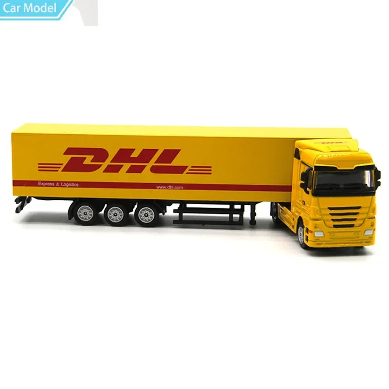 1:87 Scale Alloy Container Truck Transporter Model Simulation Diecast Engineering Vehicle Child Toy Gift Collection Display