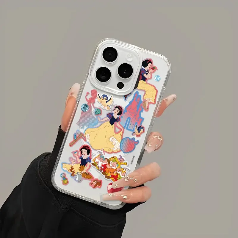 เคสโทรศัพท์แม่เหล็กสวยงามลายสโนว์ไวท์และจัสมิน สำหรับ iPhone 17 16 15 14 13 12 11 8 7 Air Plus Pro Max X XR XSMax  วัสดุ TPU