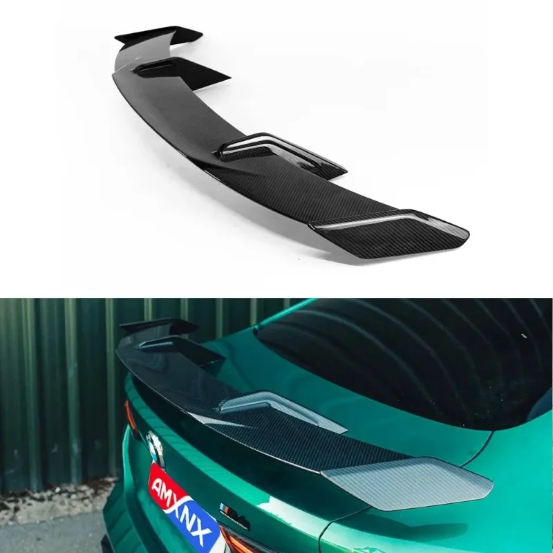 For BMW M3 M4 G80 G82 MP Style Rear Wing Dry Carbon Fiber Fixed Wing Spoiler Car Modification Decoration Automotive Spoiler