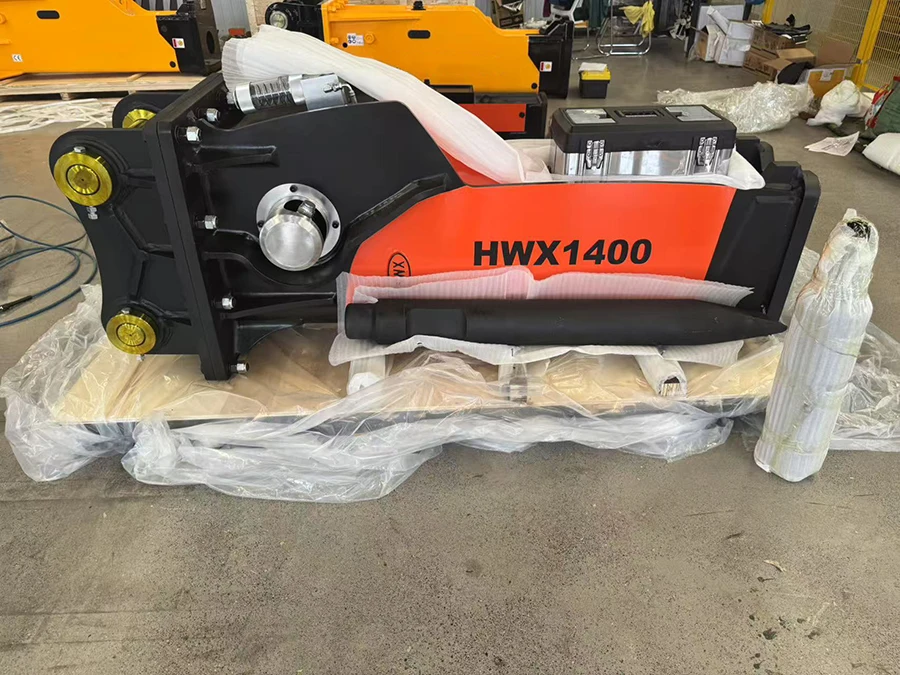 HWX750 HWX1400 المطرقة الهيدروليكية حفارة كسارة الصخور المطرقة لأعمال هدم البناء #4