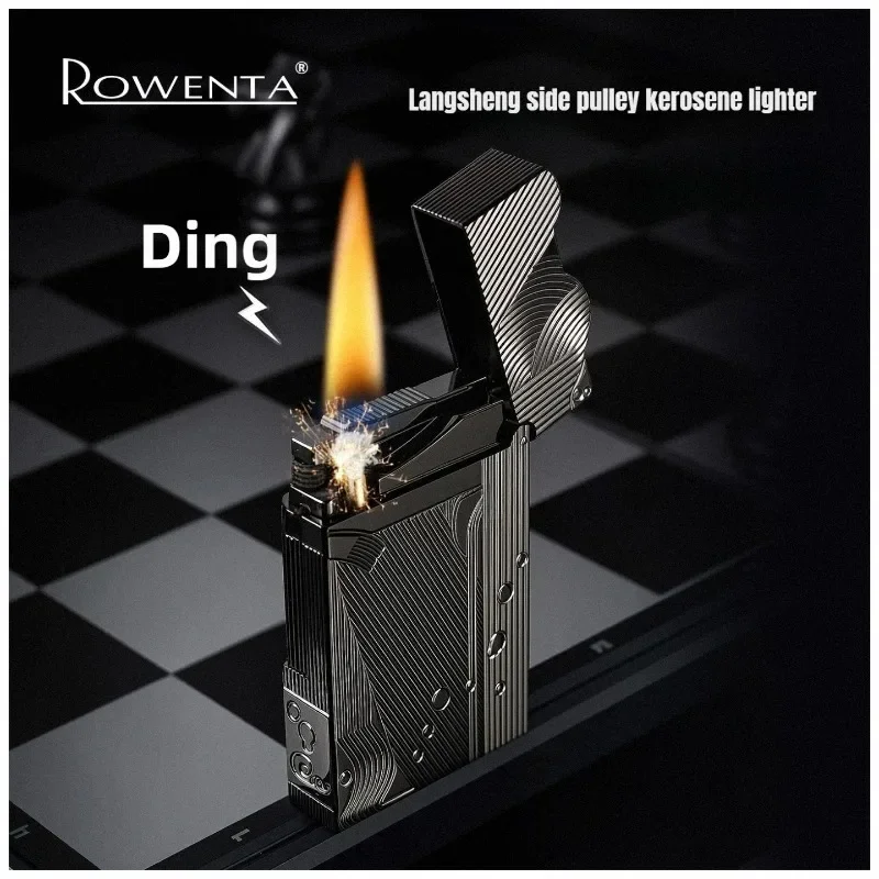Hot Style Rowenta Mermaid Brass Vocal Lighter, Stylish Side Sliding Ignition, Creative and Personalized High-End Holiday Gift