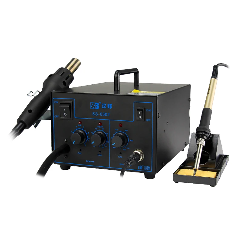 SS-8502D Soldering Rework Station 700W Welding Repair Equipment Dual Digital Display 2 In 1 Hot Air Gun Desoldering Station