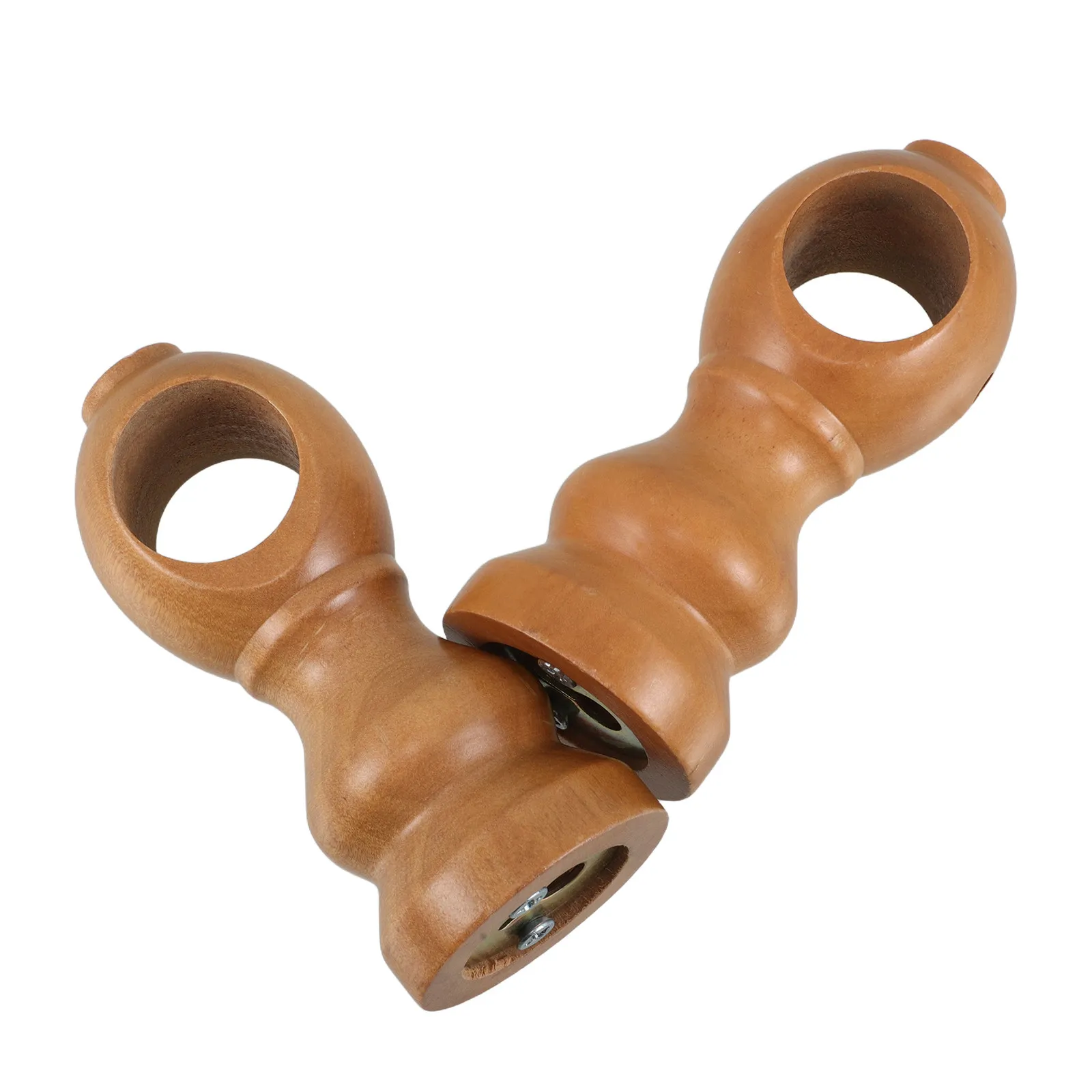 1Set Solid Wood Curtain Rod Brackets Wall Mounted Roman Pole Bracket for Heavy Curtains Living Room Bedroom Window Drapery