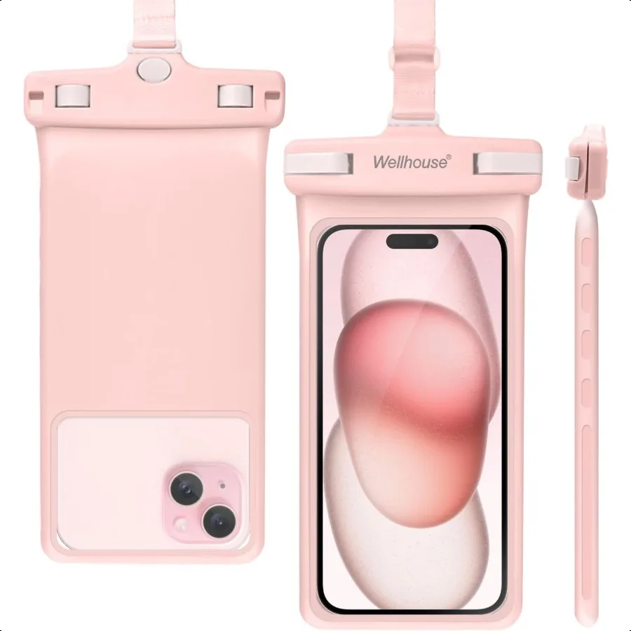 Wellhouse-funda impermeable para teléfono, funda impermeable para iPhone 16 15 14 13 12 Pro Max XS Samsung IPX8 3D, bolsa seca para teléfono móvil B