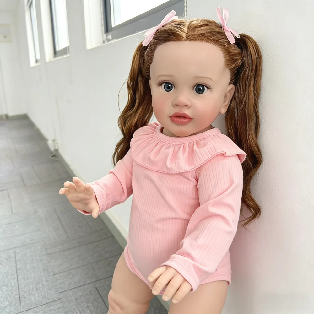 

Кукла-реборн для малышей, 63 см (25 дюймов), большая, популярная, Пиппа, реалистичная принцесса, 3D-кожа с видимыми венами, Bonecas Bebe