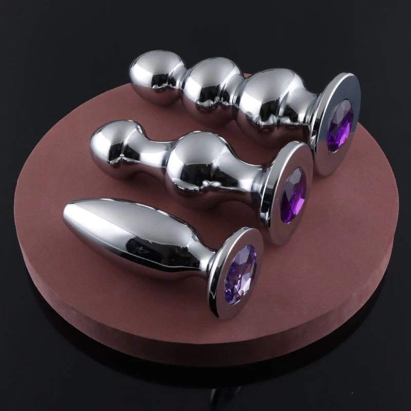 New Stainless Steel Prostate Massage Butt Plug Heavy Anus Beads with Ball Sex Toys for Men/ Women/Gay Metal Anal Plugs Anus Toys