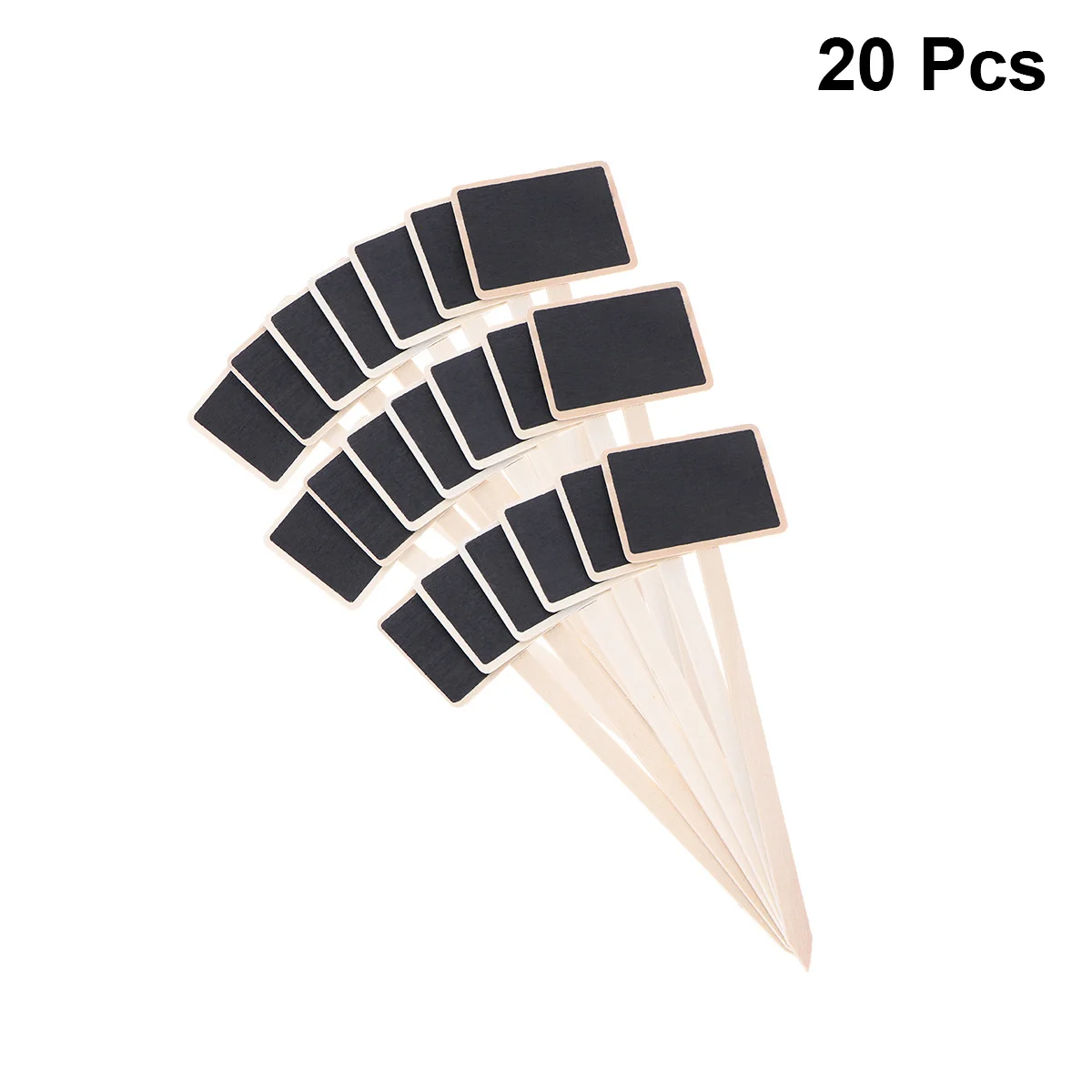 

20pcs Mini Wooden Chalkboard Blackboard Picks For Plant Pot Tags With Sticks Garden Wedding Party Home Decoration Signage