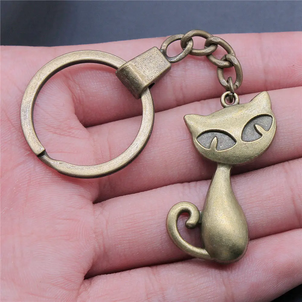 حلقات المفاتيح 30 مم مجوهرات عصرية على شكل أرنب كلب قطة