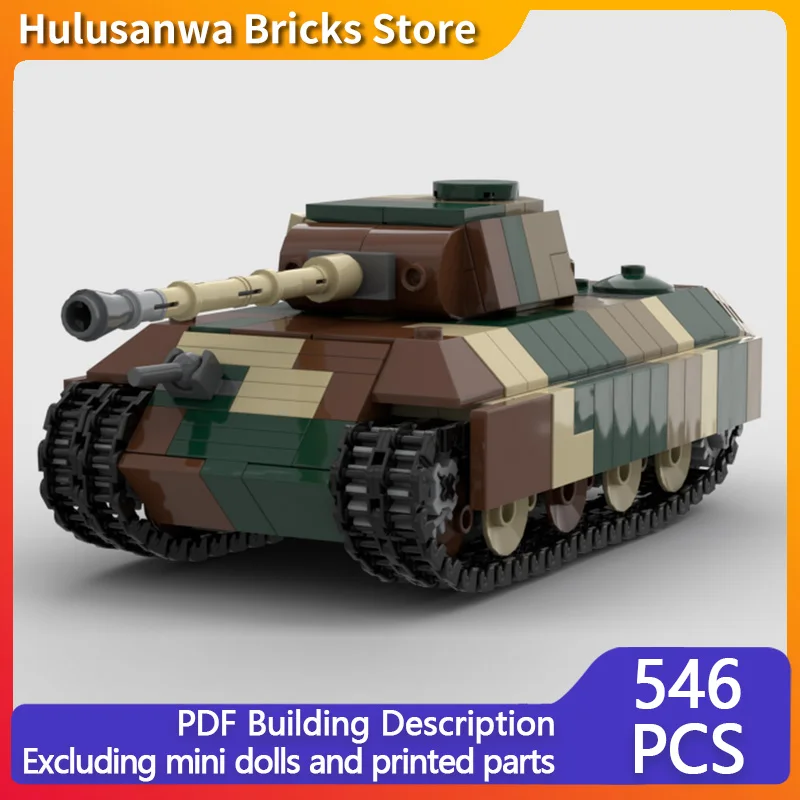 

PzKpfw V Panther WW2 Military Tanks Model MOC Building Bricks War Equipment Modular Technology Gifts Assemble Children Toys Suit