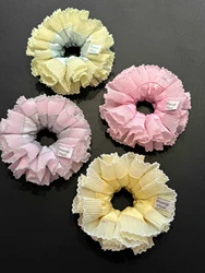 Romantic Sweet Pink Green Color Hairrope Hairband Flower Large Headband for Women Girl Retro Hair Ring 2024 NEW INS Headwear