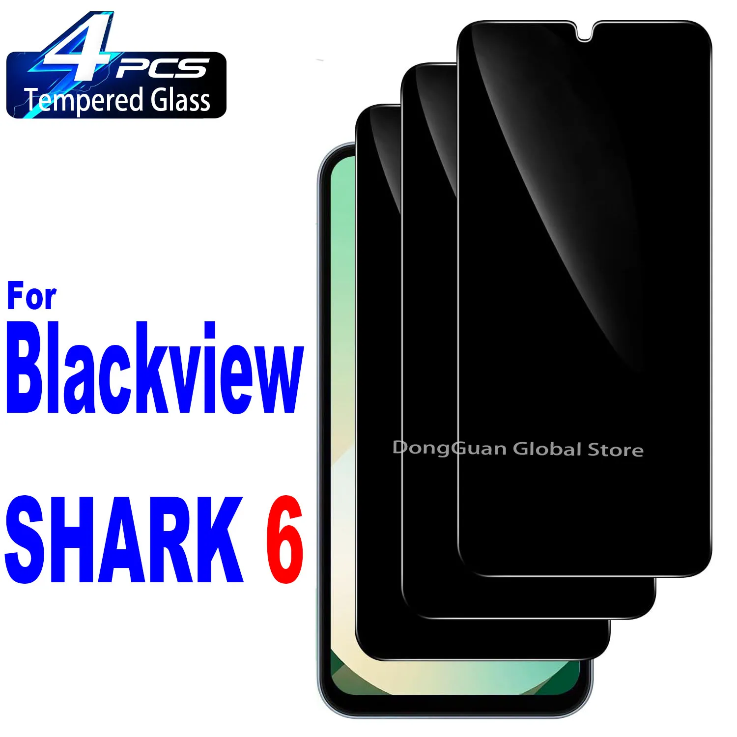 

For Blackview SHARK 6 Anti Spy Tempered Glass Protector Privacy Screen Glass Film