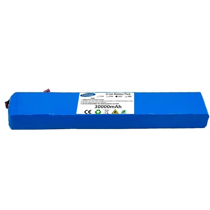 New 10S4P 36V 30Ah Lithium-ion Battery Pack 42V, 600W, 30A, Suitable for Bicycles, Cars, and Electric Scooters,with Built-in BMS