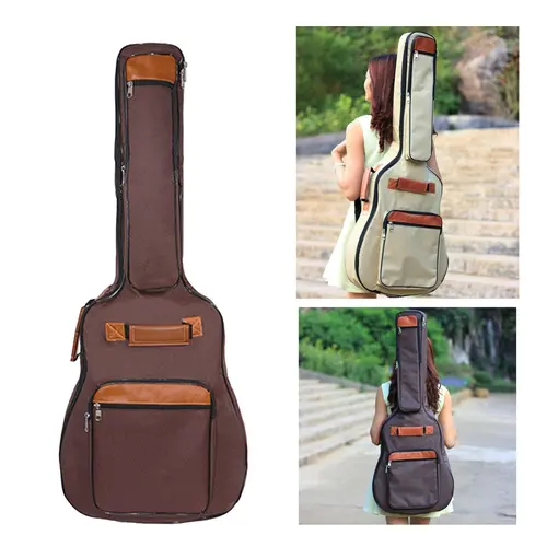 Miwayer-Bolsa para guitarra acústica, bolsa de 41 pulgadas, impermeable, gruesa, Oxford, nailon, correas dobles, funda para guitarra acolchada de algodón