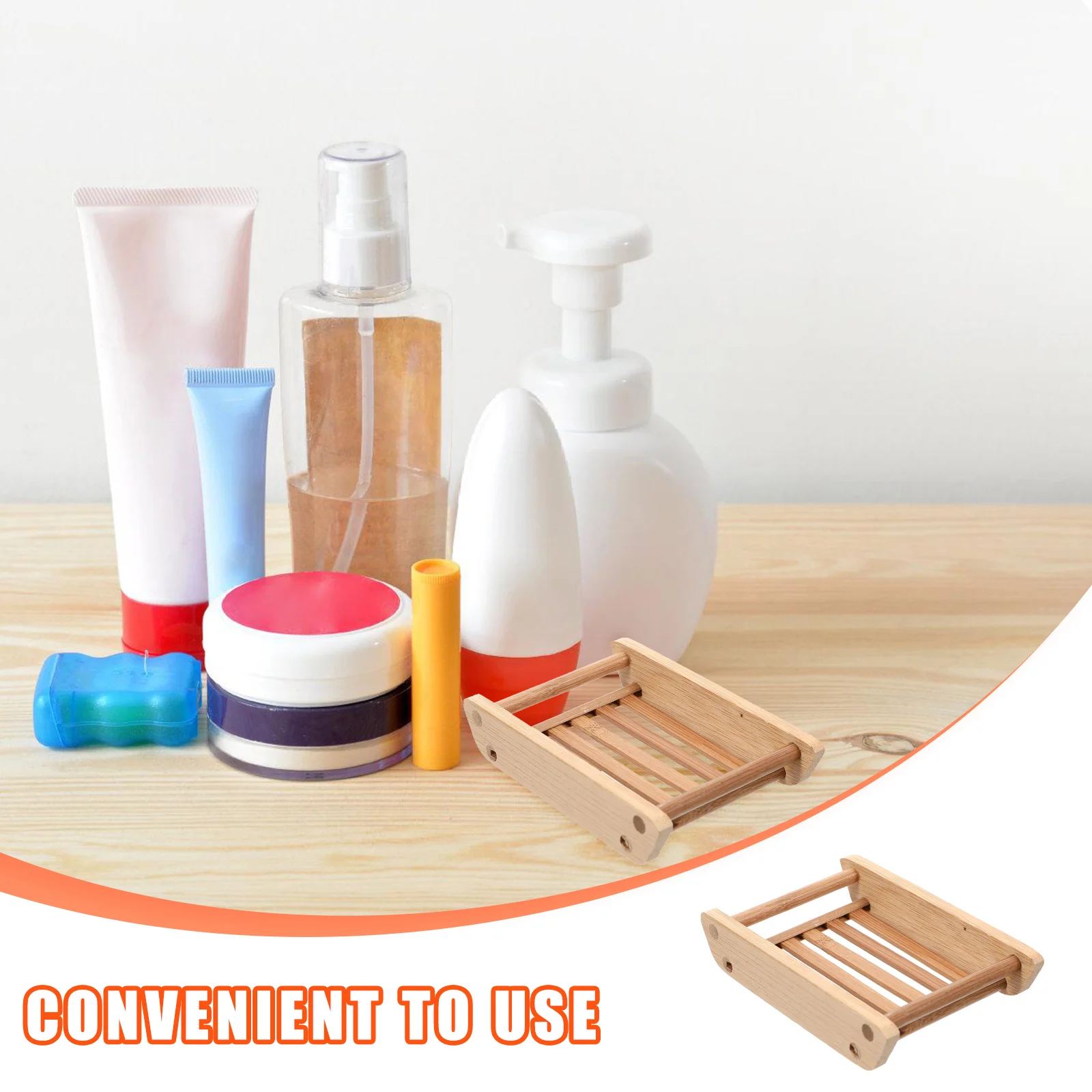 

1 шт., бамбуковый простой держатель, сливной дизайн, раковина для ванной комнаты, держатель для мыла, стеллаж для хранения, полка для мыла, лоток-органайзер