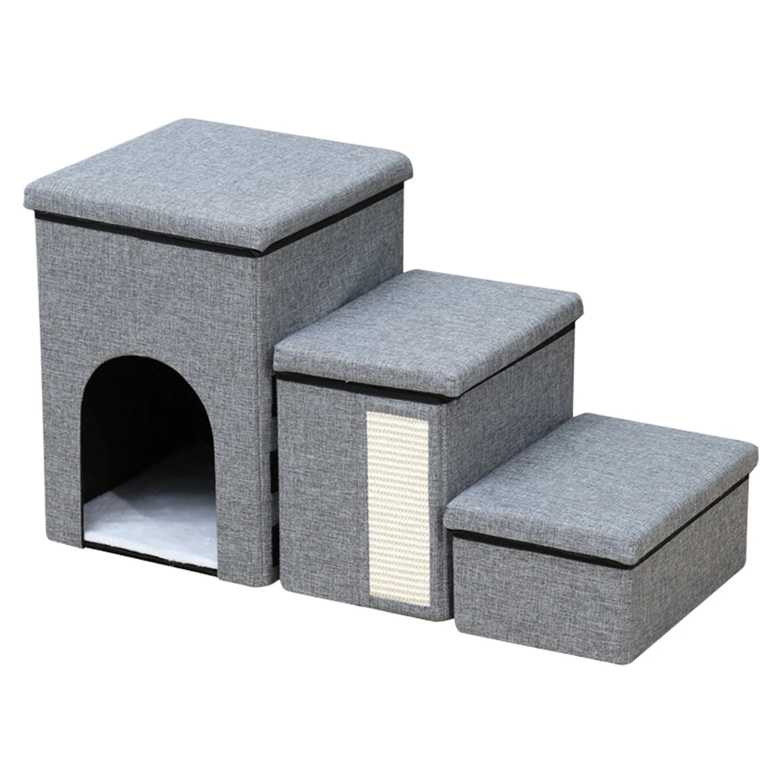 

3-уровневая лестница для восхождения домашних животных, многоцелевой ящик для хранения лестниц для домашних животных, износостойкий съемный органайзер для хранения для кошек и собак