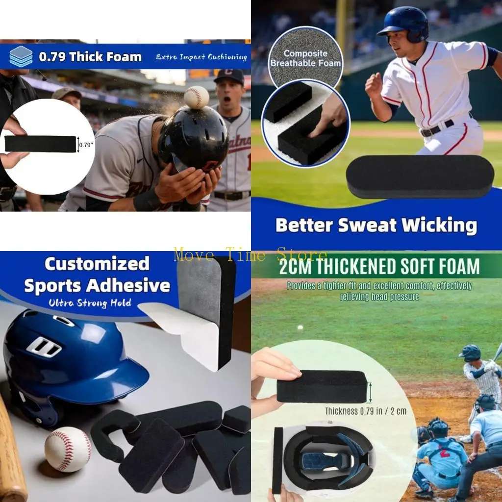 92ME Foam Helmet Padding Pad For Baseball Comfortable And Shock Absorb