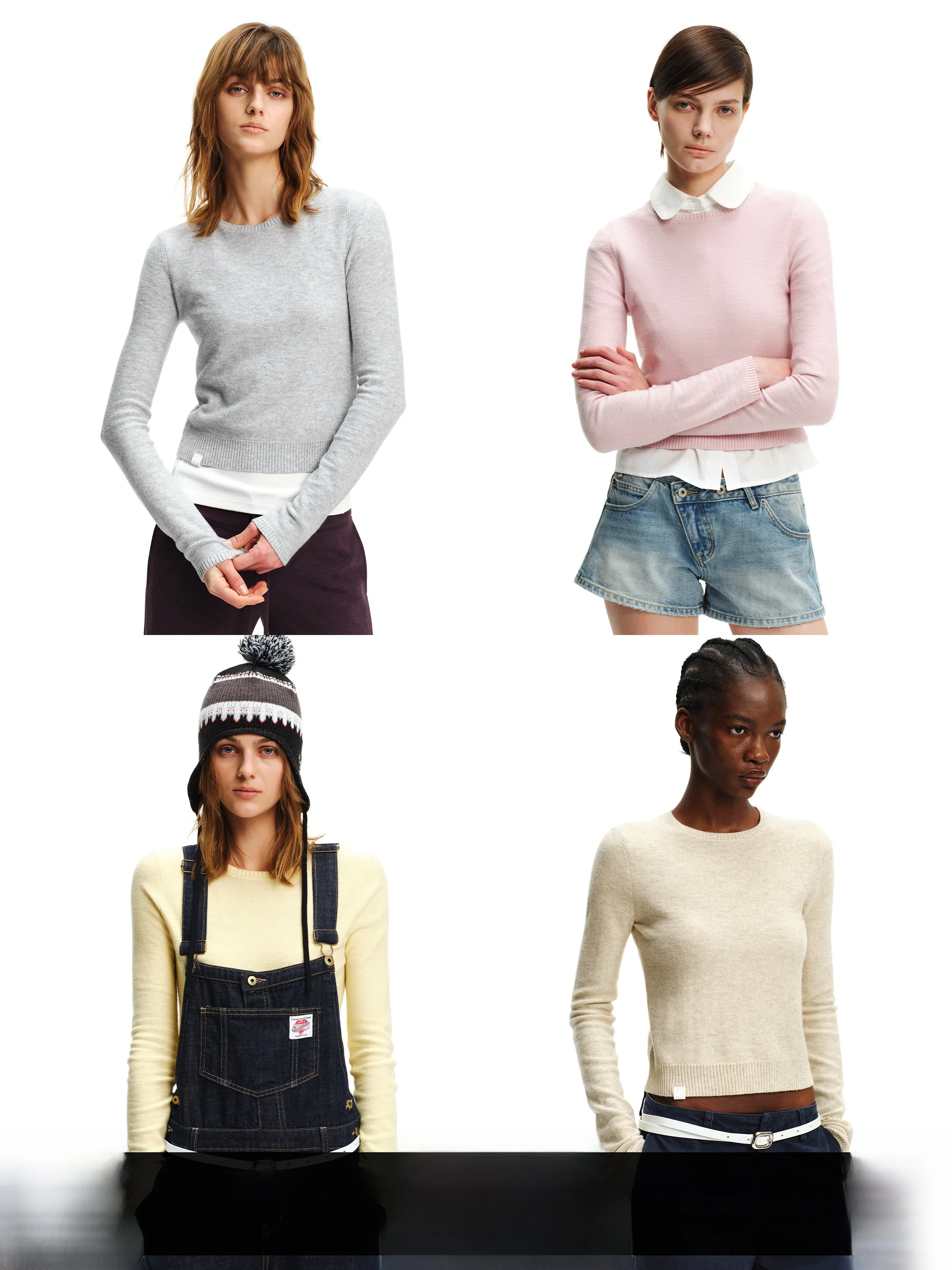 

Slim Fit round Ne Knitwear ort Sle Women's Base irt Ele Spring Inner Wear Top Quali Camere Blend Long Sve