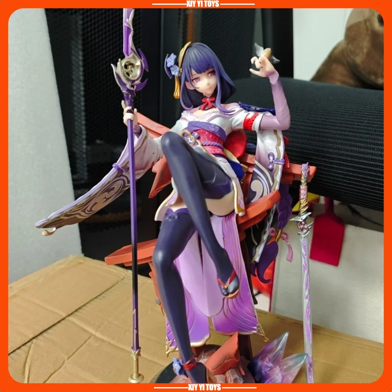 

35cm Gaming Merchandise - One Heart Pure Land Raiden Shogun Sitting Figure Model Display Collectible Statue