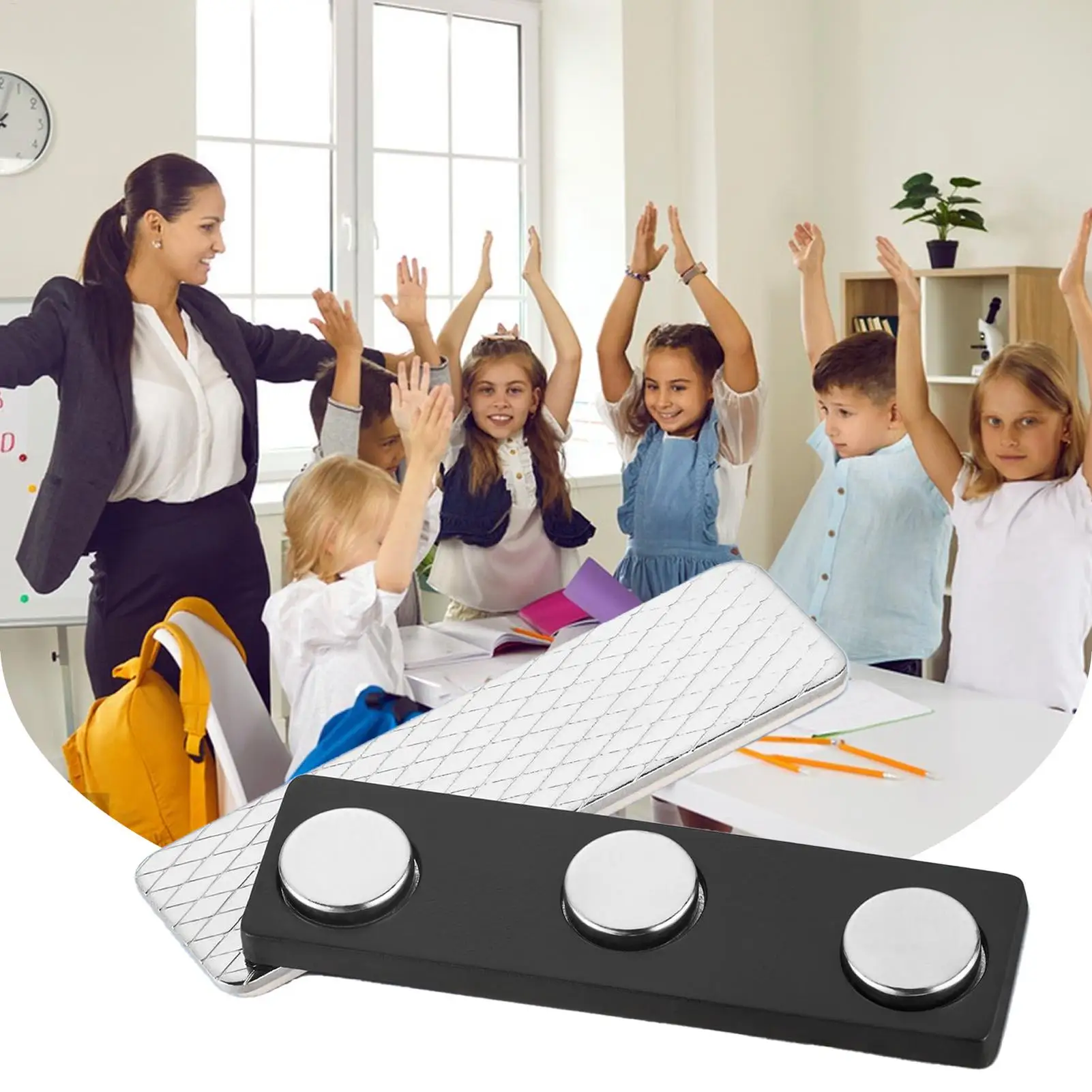 Magnetic Name Badge Holders with Strong Magnetic Clips Durable Name Tags for Office  Uniform Employee Secure Name Display